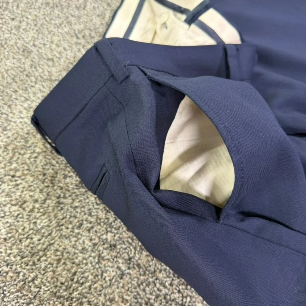 Suitsupply Traveller Navy Wool Dress Pant Men 34 Work Casual Brescia Int. B4760I